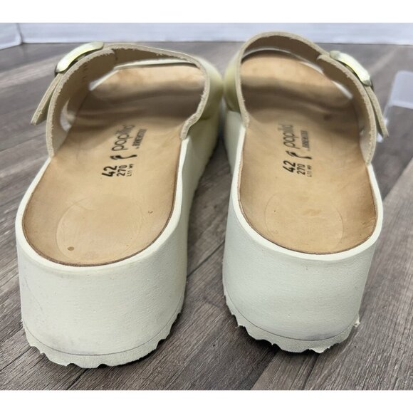 BIRKENSTOCK Almina Papillio Platform Sandals In Ecru Size 42 - Picture 7 of 12